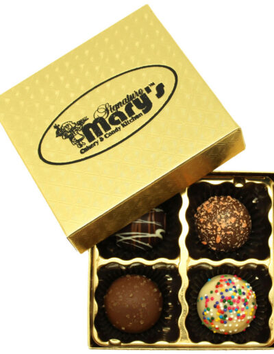 Box of 4 handmade truffles