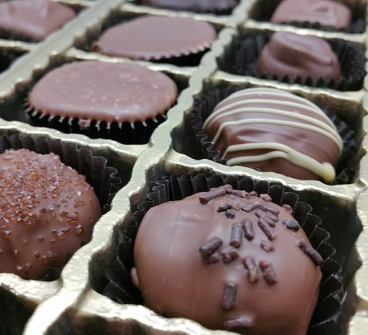 Handmade boxed chocolates and truffles assorted for special occasions