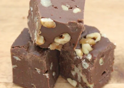 Chocolate walnut fudge homemade candy